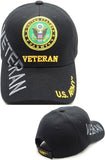 Army Veteran Text Side Shadow Mens Cap [Black]