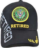 Army Retired Text Side Shadow Mens Cap [Black]