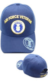 Air Force Veteran Arch Text Shadow On Bill Mens Cap [Navy Blue]