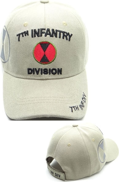 7th Infantry Division C1264 Side Shadow Mens Cap [Beige]