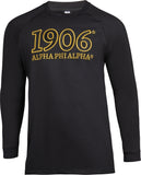 Alpha Phi Alpha 1906 Cotton Long-Sleeve Mens Shirt [Black]