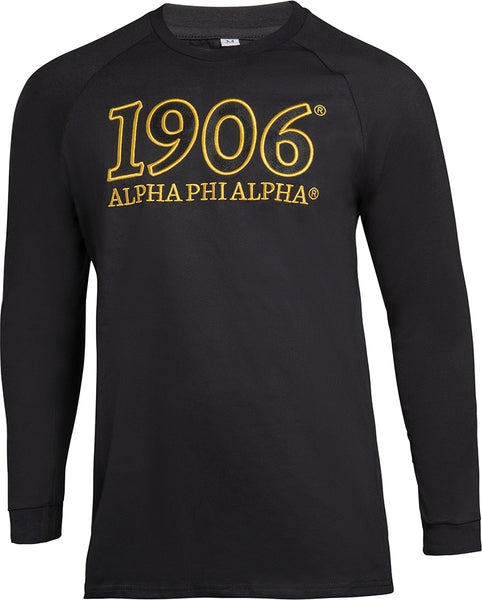 Alpha Phi Alpha 1906 Cotton Long-Sleeve Mens Shirt [Black]