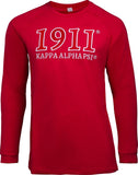 Kappa Alpha Psi 1911 Cotton Long-Sleeve Mens Shirt [Red]