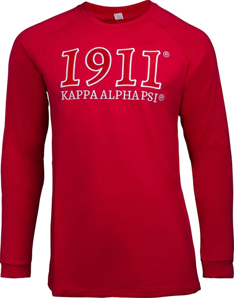 Kappa Alpha Psi 1911 Cotton Long-Sleeve Mens Shirt [Red]