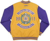 Big Boy Omega Psi Phi Divine 9 Mens Fleece Jacket [Gold]