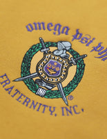Big Boy Omega Psi Phi Divine 9 Mens Fleece Jacket [Gold]