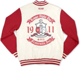 Big Boy Kappa Alpha Psi Divine 9 Mens Fleece Jacket [Ivory White]