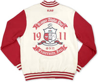 Big Boy Kappa Alpha Psi Divine 9 Mens Fleece Jacket [Ivory White]