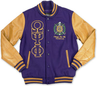 Big Boy Omega Psi Phi Divine 9 S4 Mens Wool Jacket [Purple]