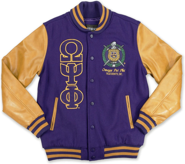 Big Boy Omega Psi Phi Divine 9 S4 Mens Wool Jacket [Purple]