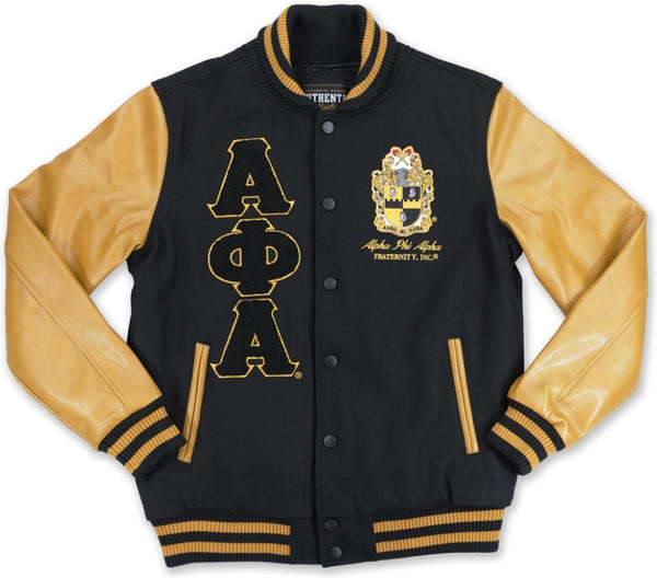 Big Boy Alpha Phi Alpha Divine 9 S4 Mens Wool Jacket [Black]