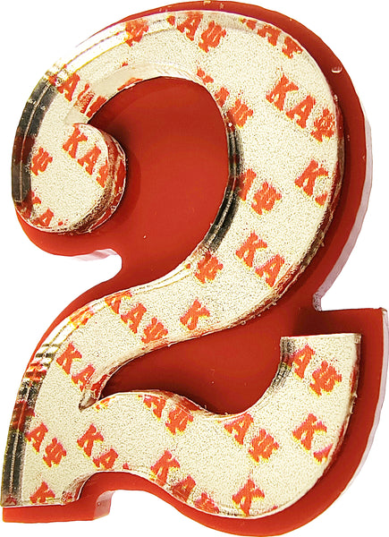 Kappa Alpha Psi Acrylic Line #2 Pin [Red/Silver]