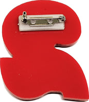 Kappa Alpha Psi Acrylic Line #2 Pin [Red/Silver]