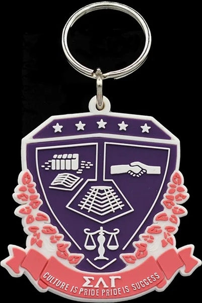 Sigma Lambda Gamma PVC Crest Key Chain [Purple]