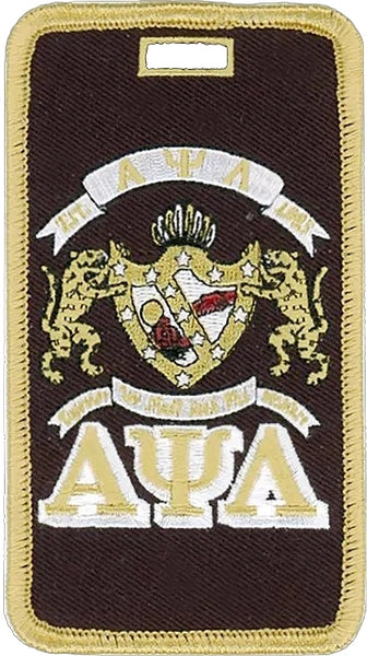Alpha Psi Lambda Shield Luggage Tag [Brown]