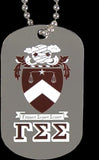Gamma Sigma Sigma Double Sided Dog Tag With Chain [Silver]