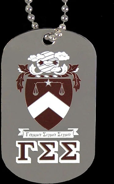 Gamma Sigma Sigma Double Sided Dog Tag With Chain [Silver]