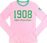 Big Boy Alpha Kappa Alpha Divine 9 S4 Long Sleeve Tee [Pink]
