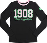 Big Boy Alpha Kappa Alpha Divine 9 S4 Long Sleeve Tee [Black]