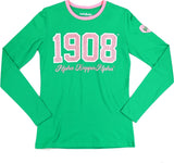 Big Boy Alpha Kappa Alpha Divine 9 S4 Long Sleeve Tee [Green]