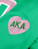 Big Boy Alpha Kappa Alpha Divine 9 S4 Long Sleeve Tee [Green]