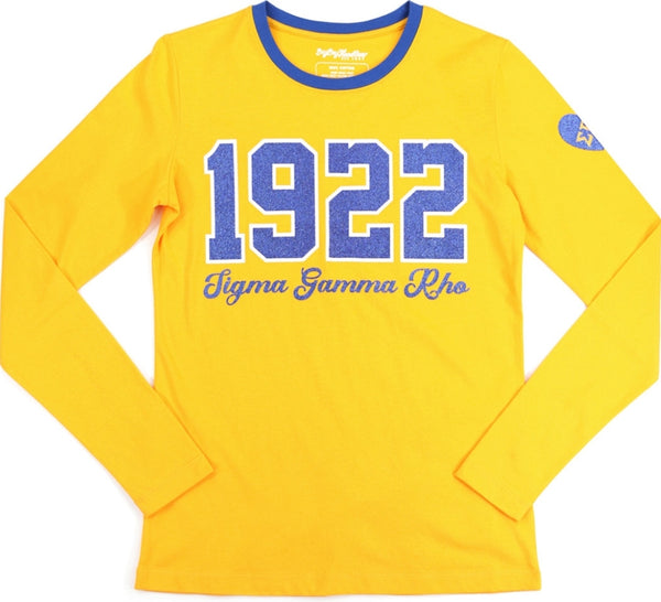 Big Boy Sigma Gamma Rho Divine 9 S4 Long Sleeve Tee [Gold]