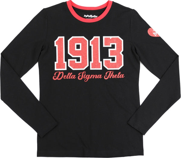 Big Boy Delta Sigma Theta Divine 9 S4 Long Sleeve Tee [Black]