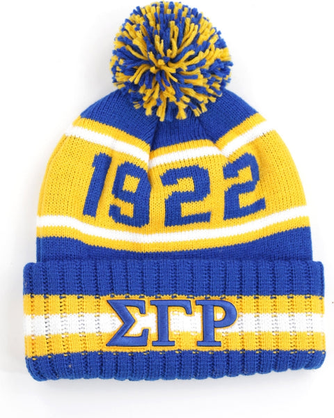 Big Boy Sigma Gamma Rho Divine 9 S252 Womens Beanie With Ball [Royal Blue]