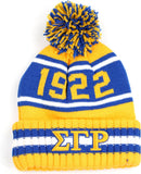 Big Boy Sigma Gamma Rho Divine 9 S252 Womens Beanie With Ball [Gold]