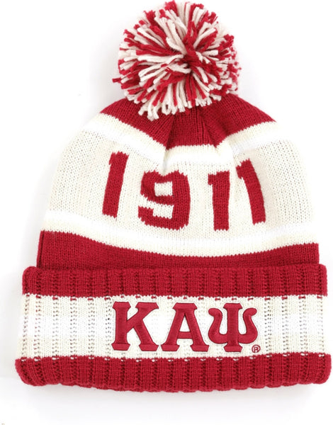 Big Boy Kappa Alpha Psi Divine 9 S252 Mens Beanie With Ball [Crimson Red]