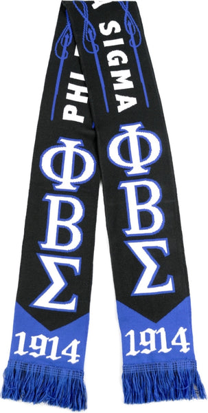 Big Boy Phi Beta Sigma Divine 9 S7 Scarf [Black]