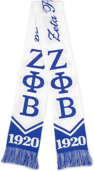Big Boy Zeta Phi Beta Divine 9 S7 Scarf [White]