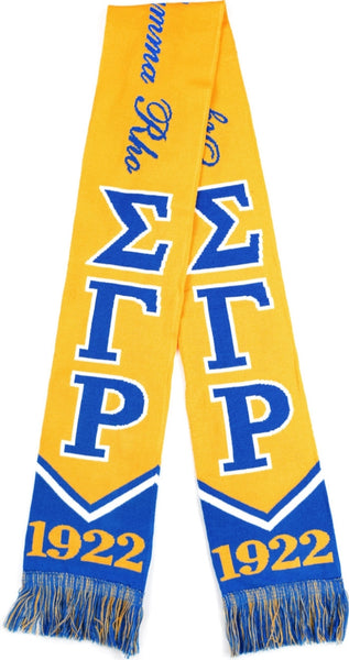 Big Boy Sigma Gamma Rho Divine 9 S7 Scarf [Gold]