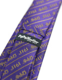 Big Boy Omega Psi Phi Divine 9 S3 Neck Tie [Purple]