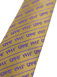 Big Boy Omega Psi Phi Divine 9 S3 Neck Tie [Gold]