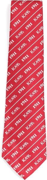 Big Boy Kappa Alpha Psi Divine 9 S3 Neck Tie [Crimson Red]