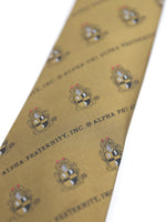 Big Boy Alpha Phi Alpha Divine 9 S2 Neck Tie [Gold]