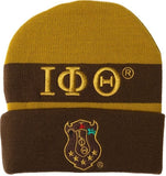 Iota Phi Theta Embroidered Knit Beanie [Gold]