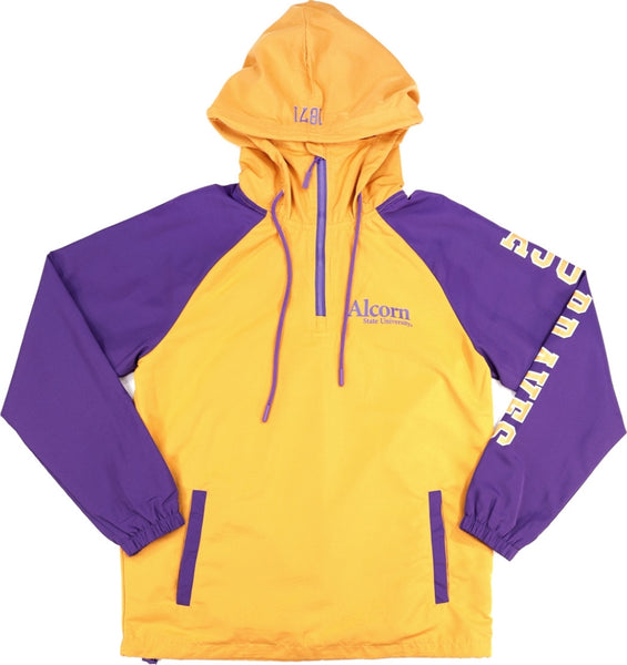 Big Boy Alcorn State Braves S4 Womens Anorak Jacket [Old Gold]