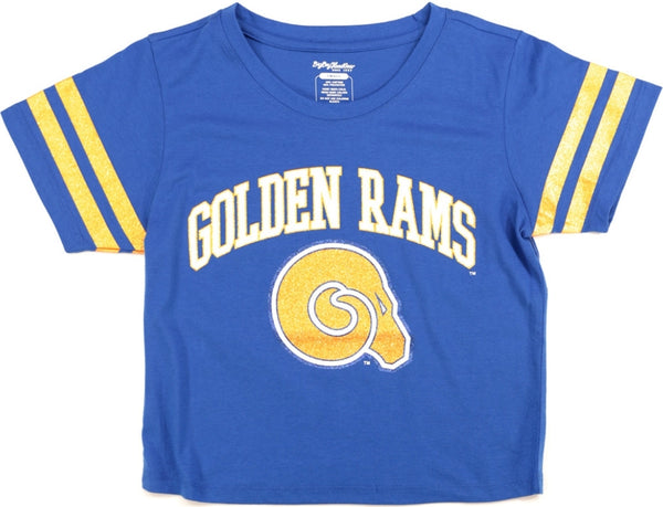 Big Boy Albany State Golden Rams S4 Foil Cropped Womens Tee [Royal Blue]