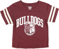 Big Boy Alabama A&M Bulldogs S4 Foil Cropped Womens Tee [Maroon]