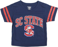 Big Boy South Carolina State Bulldogs S4 Cropped Womens Tee [Navy Blue]