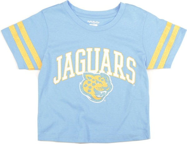 Big Boy Southern Jaguars S4 Cropped Womens Tee [Sky Blue]