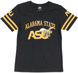 Big Boy Alabama State Hornets Womens Football Tee [Black]