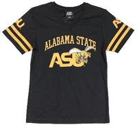 Big Boy Alabama State Hornets Womens Football Tee [Black]