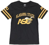 Big Boy Alabama State Hornets Womens Football Tee [Black]
