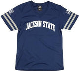 Big Boy Jackson State Tigers Womens Football Tee [Navy Blue]