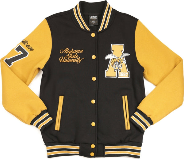 Big Boy Alabama State Hornets S4 Womens Fleece Jacket [Black]