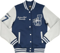 Big Boy Jackson State Tigers S4 Womens Fleece Jacket [Navy Blue]