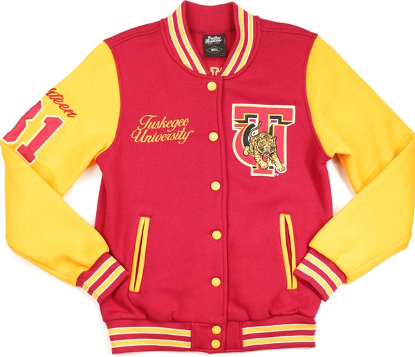 Big Boy Tuskegee Golden Tigers S4 Womens Fleece Jacket [Crimson Red]